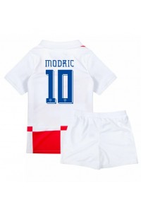 Kroatia Luka Modric #10 Babyklær Hjemme Fotballdrakt til barn EM 2024 Korte ermer (+ Korte bukser)